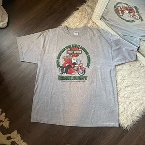Kentucky Harley Davidson tee shirt graphic Santa Christmas fundraiser top 2xl